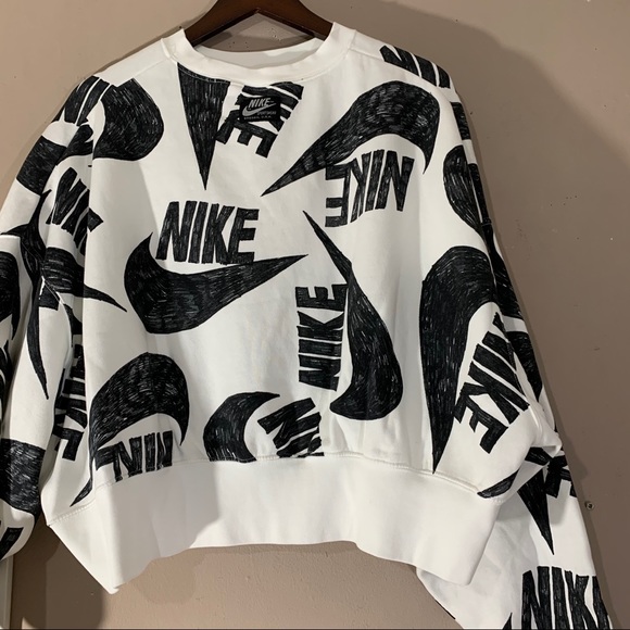 SOLD Nike Icon Print Crewneck Fleece Sweatshirt - Picture 7 of 10